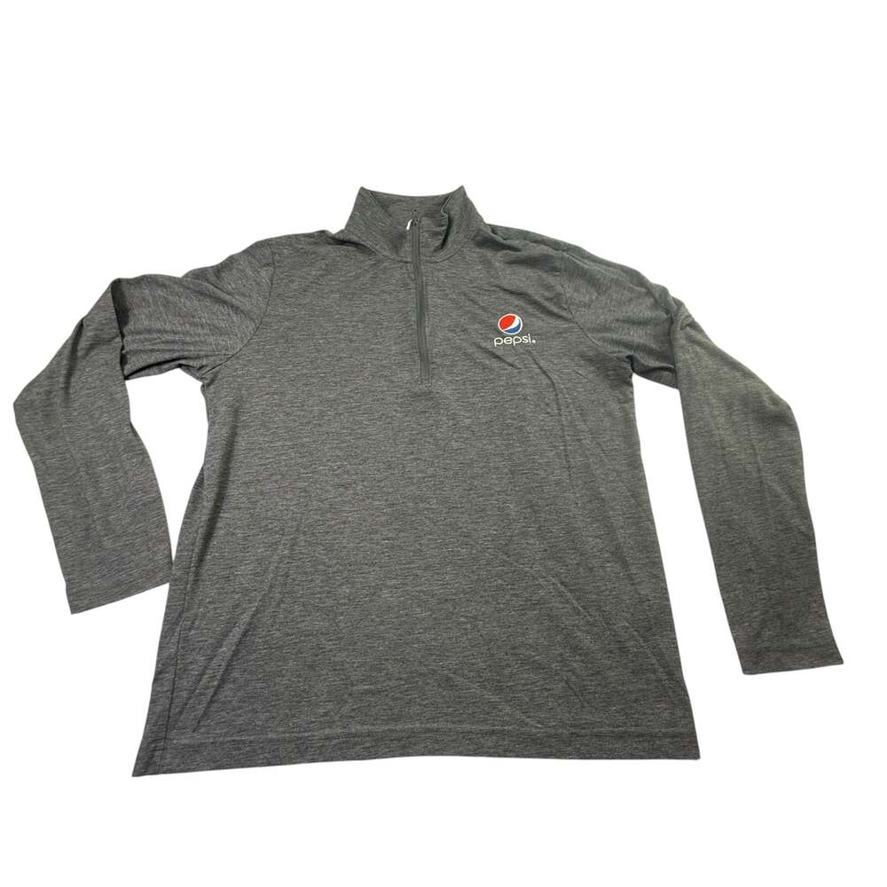 Sport-Tek Men's Gray Pepsi Employee Quarter-Zip Pullover Size Medium
